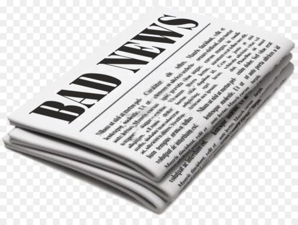 Газета на прозрачном фоне