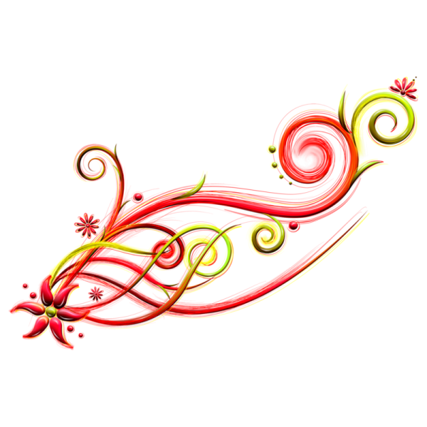 Красивые цветные завитушки