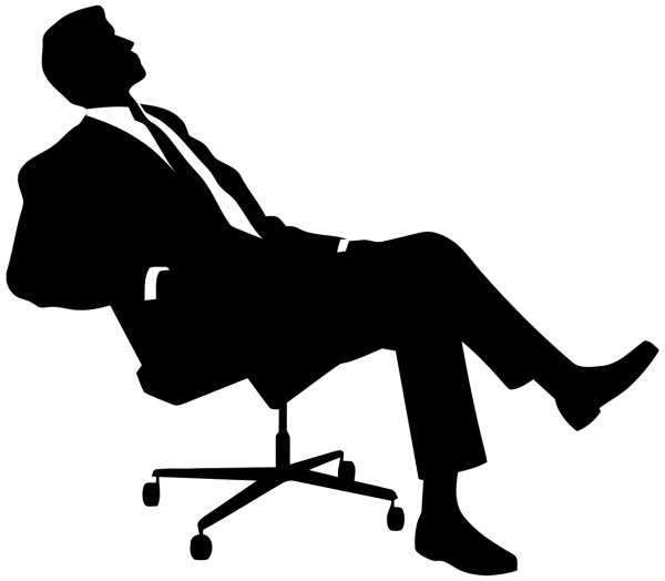 Человек в кресле силуэт