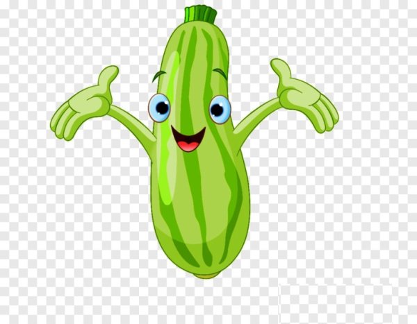 Веселые овощи кабачок