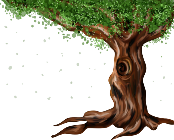 Сказочное дерево на прозрачном фоне