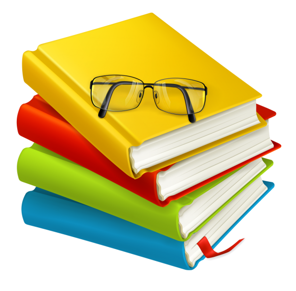 Стопка книг и тетрадей