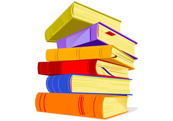 Клипарт стопка книг на прозрачном фоне