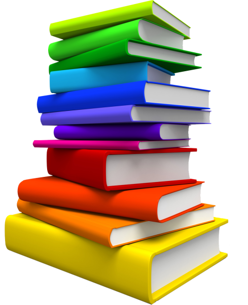 Книги на прозрачном фоне