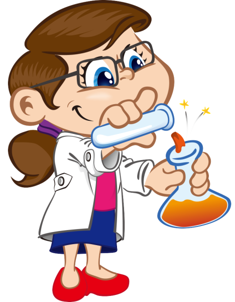 Лаборант на прозрачном фоне