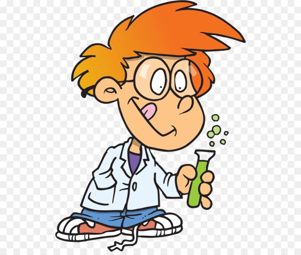 Ученый на белом фоне