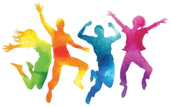 Цветные силуэты людей