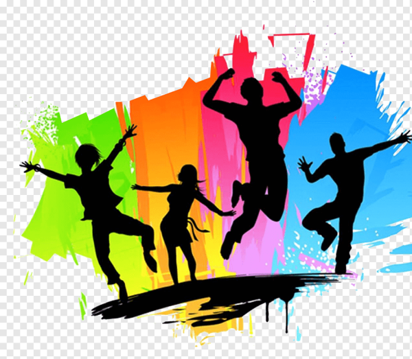 Цветные силуэты людей