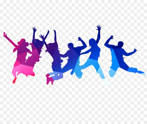 Разноцветные силуэты людей