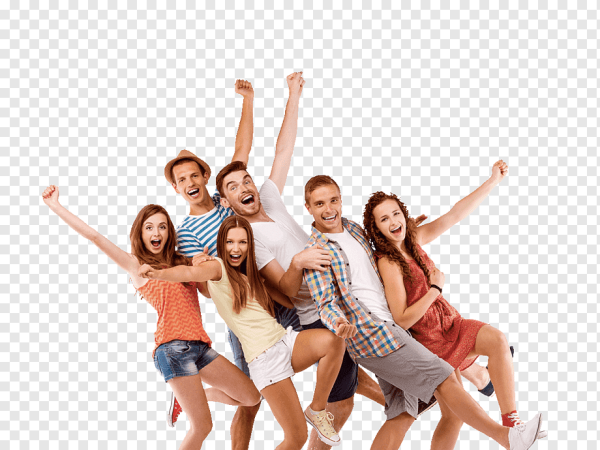 Цветные силуэты людей