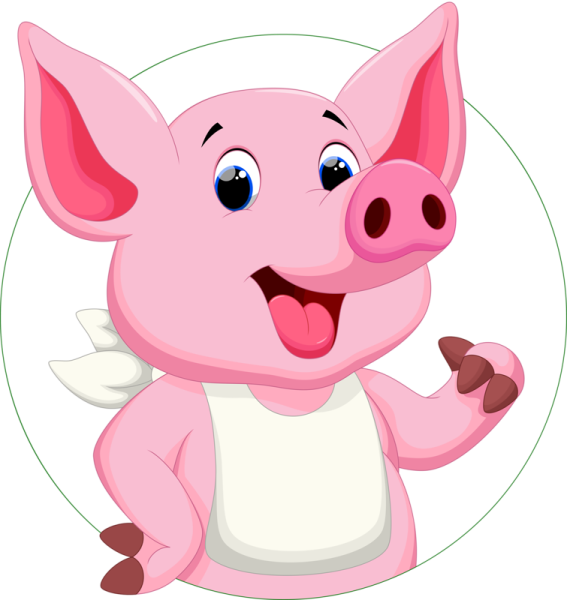 Фото клипарт свинья в костюме PNG