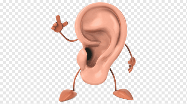 Ухо на прозрачном фоне