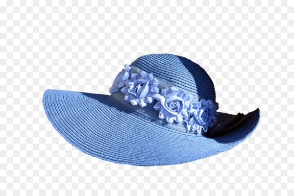 Женская шляпа на прозрачном фоне