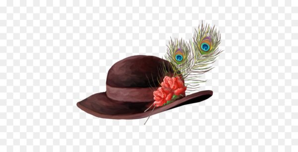 Дамские шляпы на прозрачном фоне