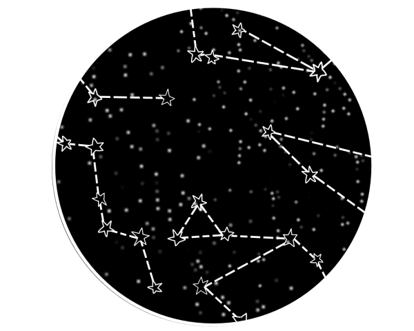Созвездия на черном фоне