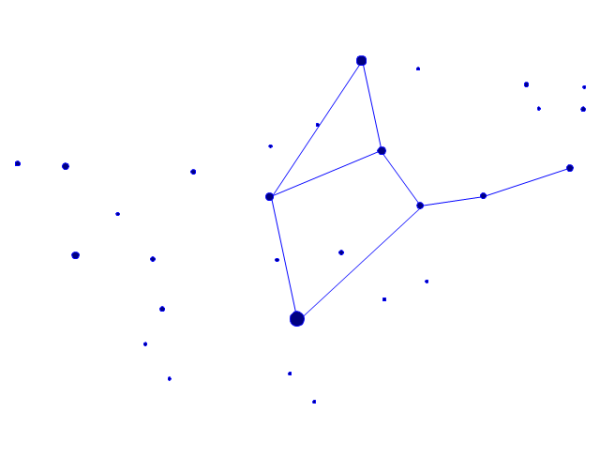 Созвездия на белом фоне