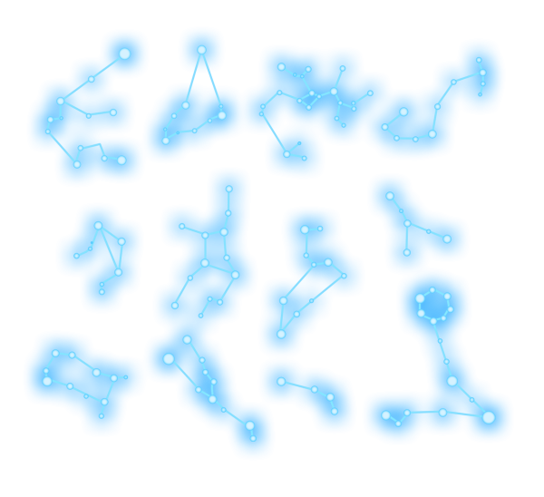Созвездия на прозрачном фоне
