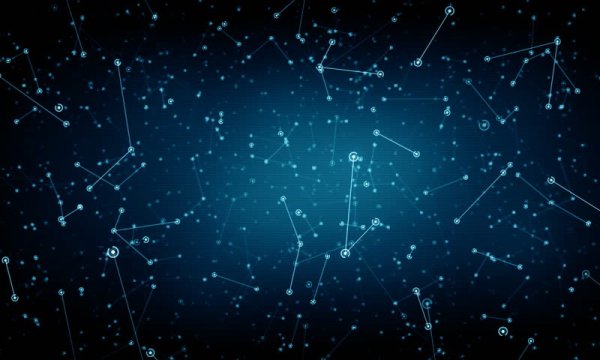 Созвездия на черном фоне