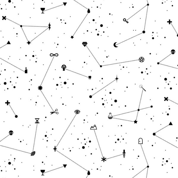 Созвездия на белом фоне