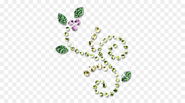 Россыпь бисера на прозрачном фоне