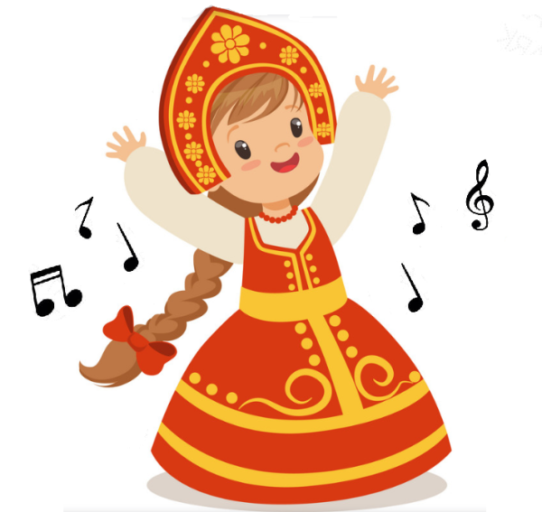 Дети в русских народных костюмах вектор