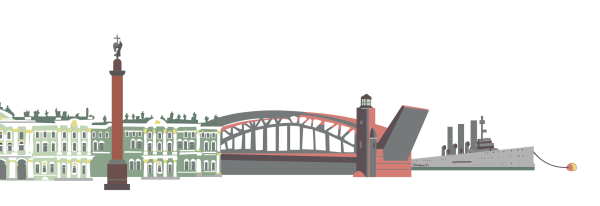 Троицкий мост Петропавловка вектор