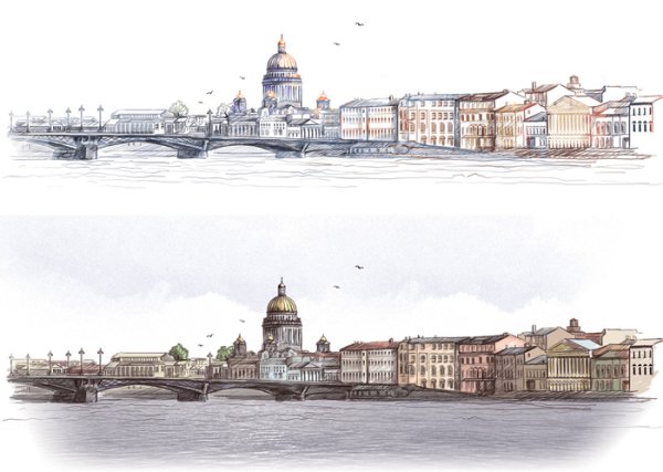 Панорама Петербурга Графика