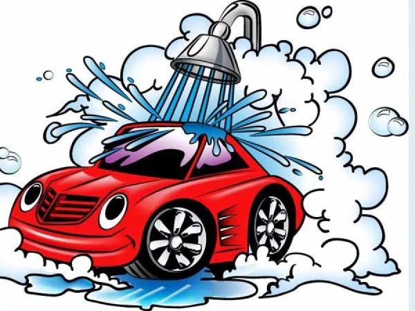 Автомойка красная машина