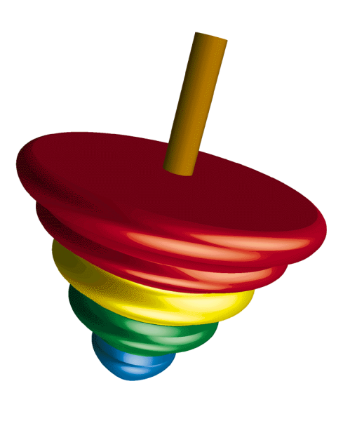 Волчок на прозрачном фоне