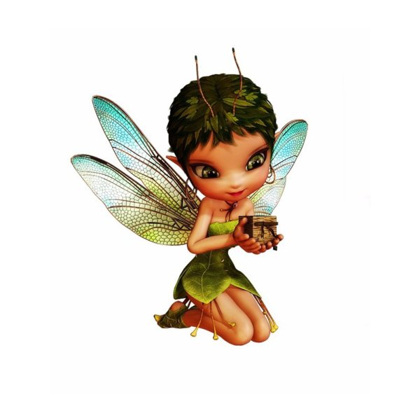 Сказочные феи на прозрачном фоне