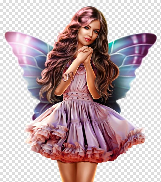 Красивые феи на прозрачном фоне