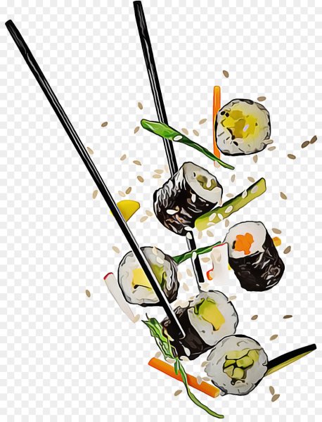 Роллы на прозрачном фоне