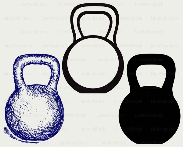 Гиря на прозрачном фоне