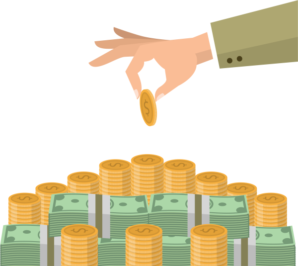 Инвестиции на прозрачном фоне