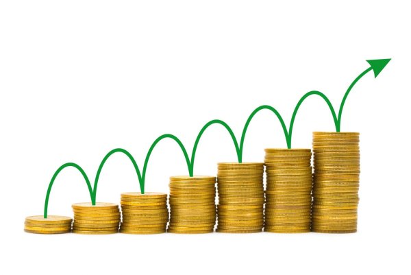 Доход на белом фоне