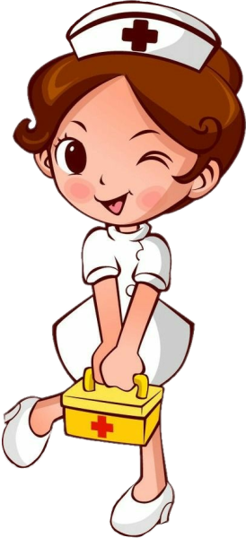 Медсестра на белом фоне