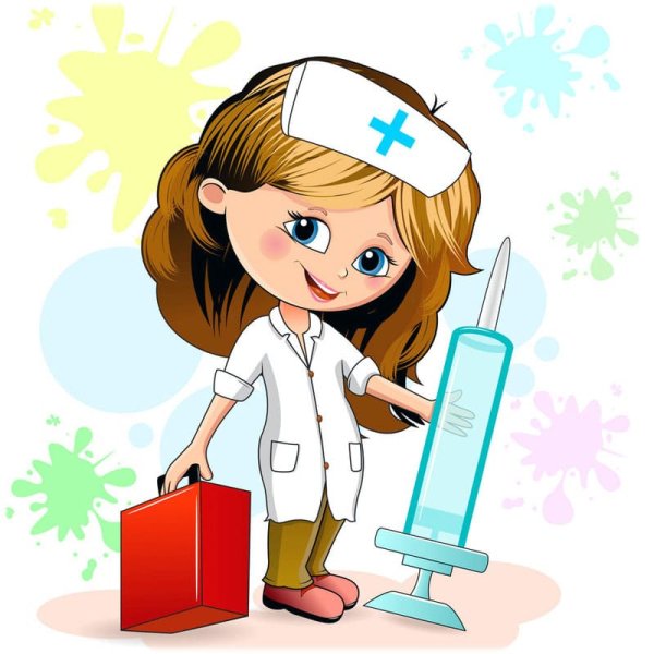 Медицинская сестра человечки