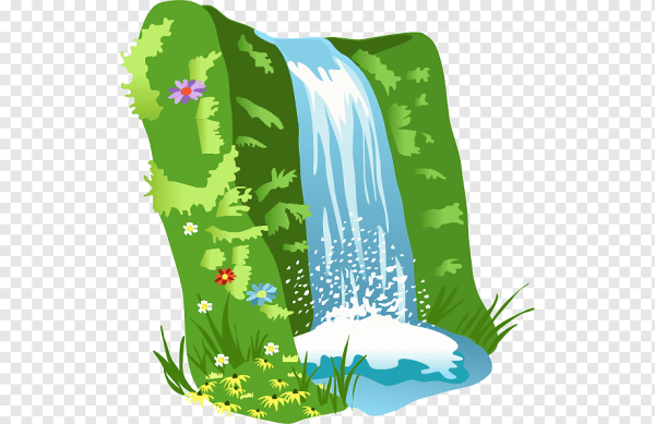 Ручей на белом фоне