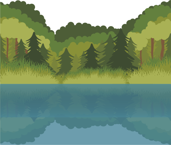 Лес в векторной графике