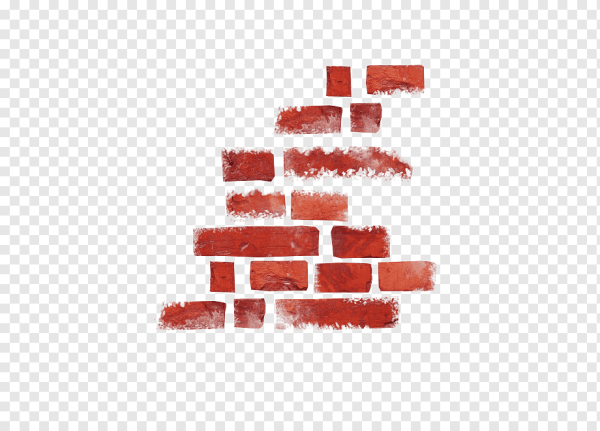 Кирпичная кладка на прозрачном фоне