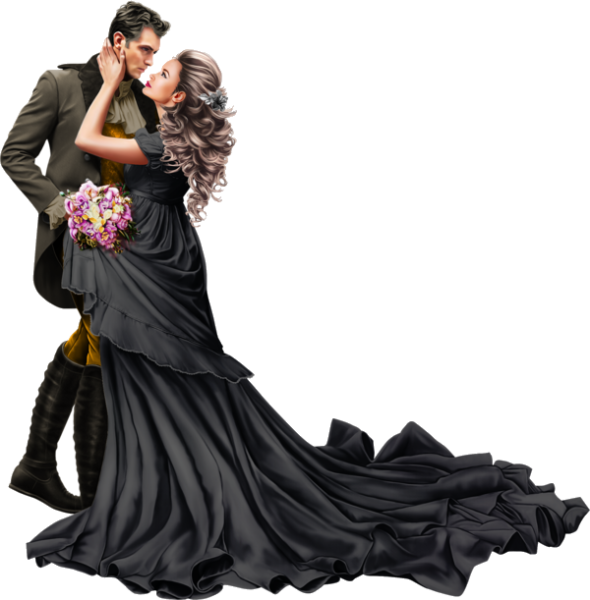 Пары на прозрачном фоне