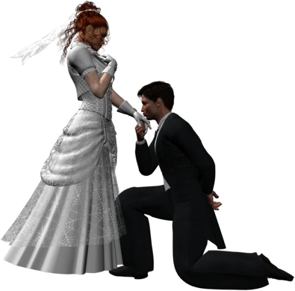 Свадебные пары на прозрачном фоне