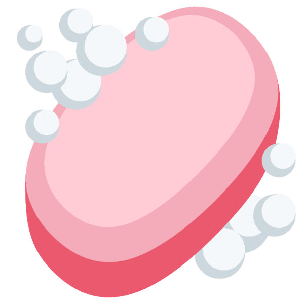 Мыло на прозрачном фоне