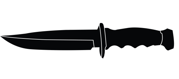 Ножи поварские на прозрачном фоне