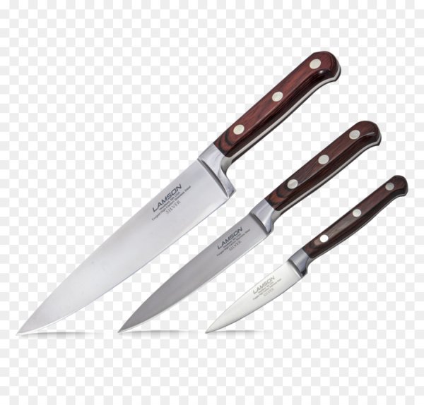 Набор ножей на прозрачном фоне