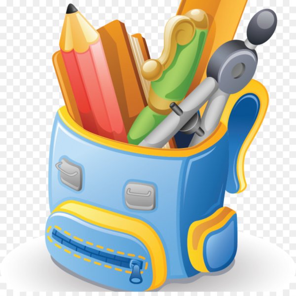 Канцелярские принадлежности на прозрачном фоне