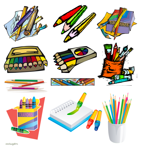 Школьные принадлежности иллюстрации