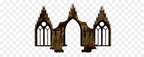 Готический замок без фона