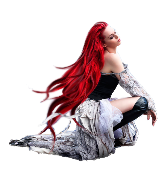 Девушка Готика на прозрачном фоне