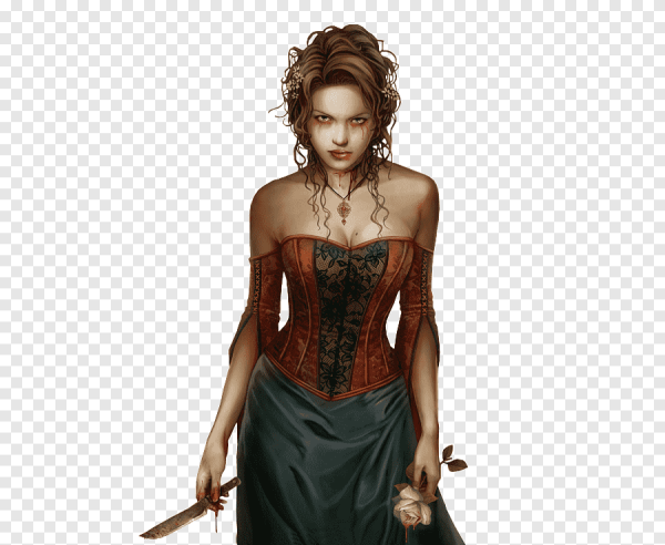 Девушка фэнтези на прозрачном фоне